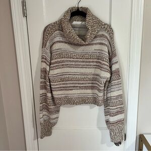 Altar'd State Multicolor Striped Cowl Neck Sweater